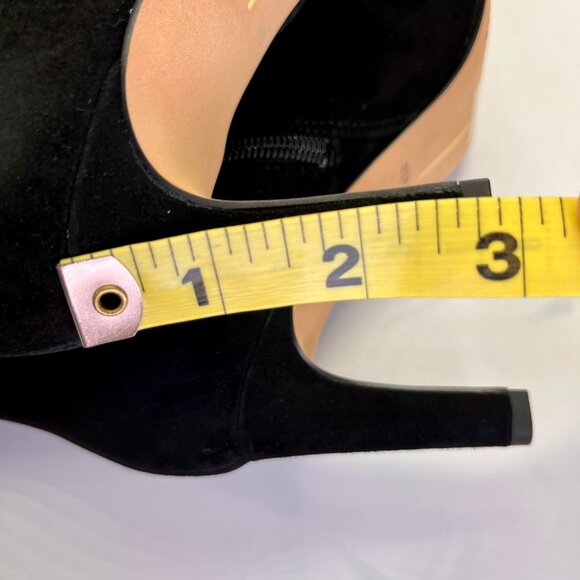 Dolce Vita Fernly Onyx Suede Boots Size 6.5 Black Mid Calf Zip Stiletto Heel - Picture 12 of 13